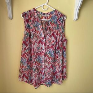 Daniel Rainn Women’s Size 1X multi colored sleeveless top